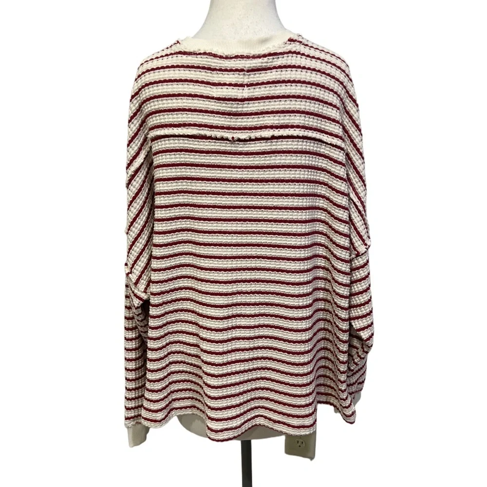 American Eagle outfitters Big Hug Crew Neck Waffle Sweatshirt -M - Picture 4 of 9